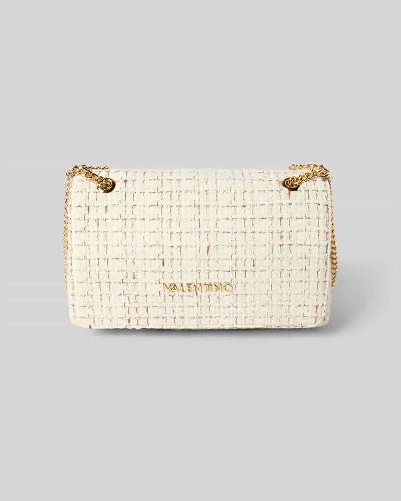 Valentino Bags Umhängetasche mit Logo-Applikation Modell 'Tweed Ecru