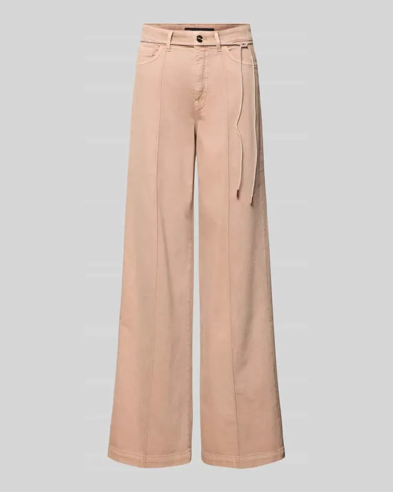 Marc Cain Wide Leg Jeans mit 5-Pocket-Design Beige