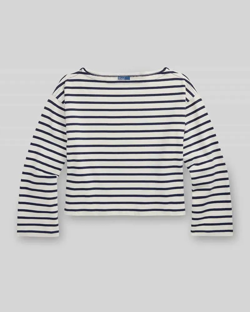 Ralph Lauren Oversized Pullover aus reiner Baumwolle Marine