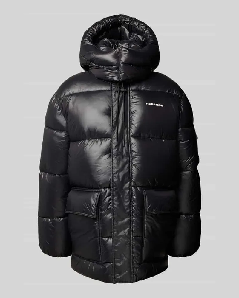 PEGADOR Steppjacke mit Kapuze Black