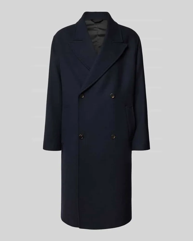 Selected Homme Relaxed Fit Mantel aus Woll-Mix Modell 'SIMON Dunkelblau