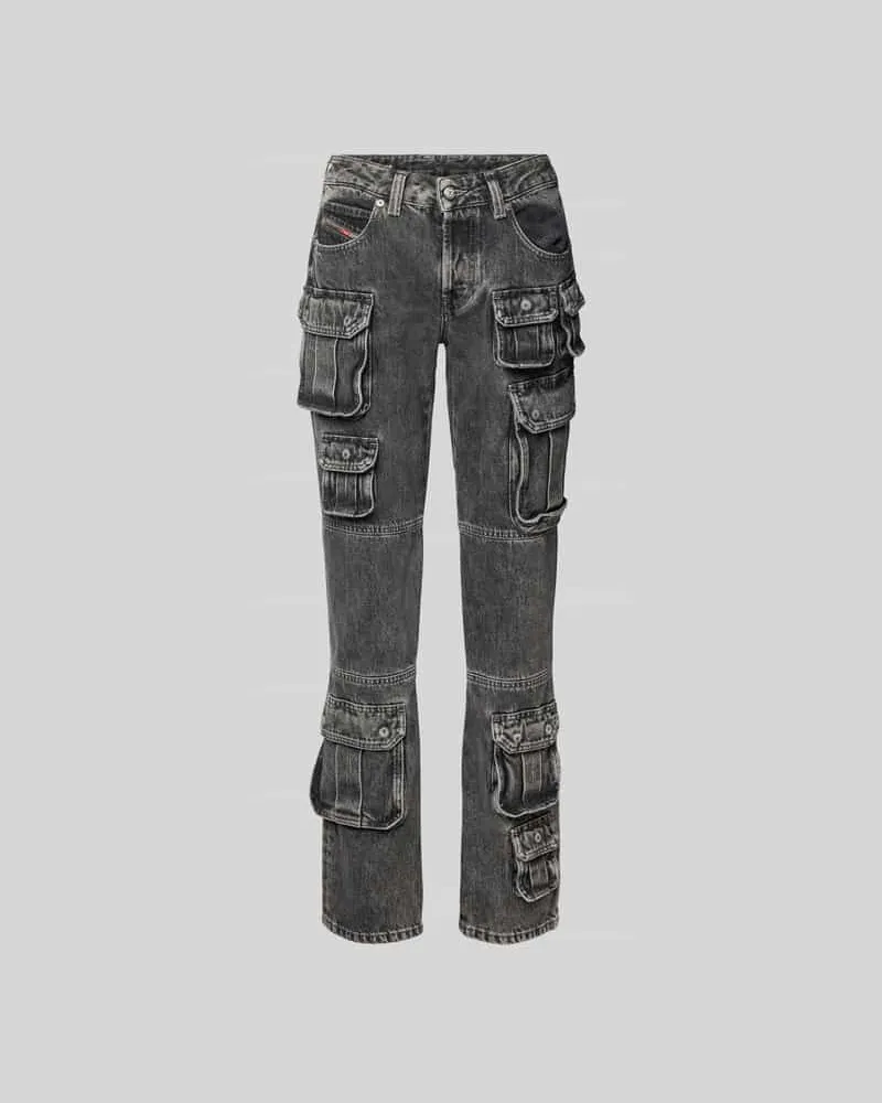 Diesel Cargohose in Denim-Optik Mittelgrau