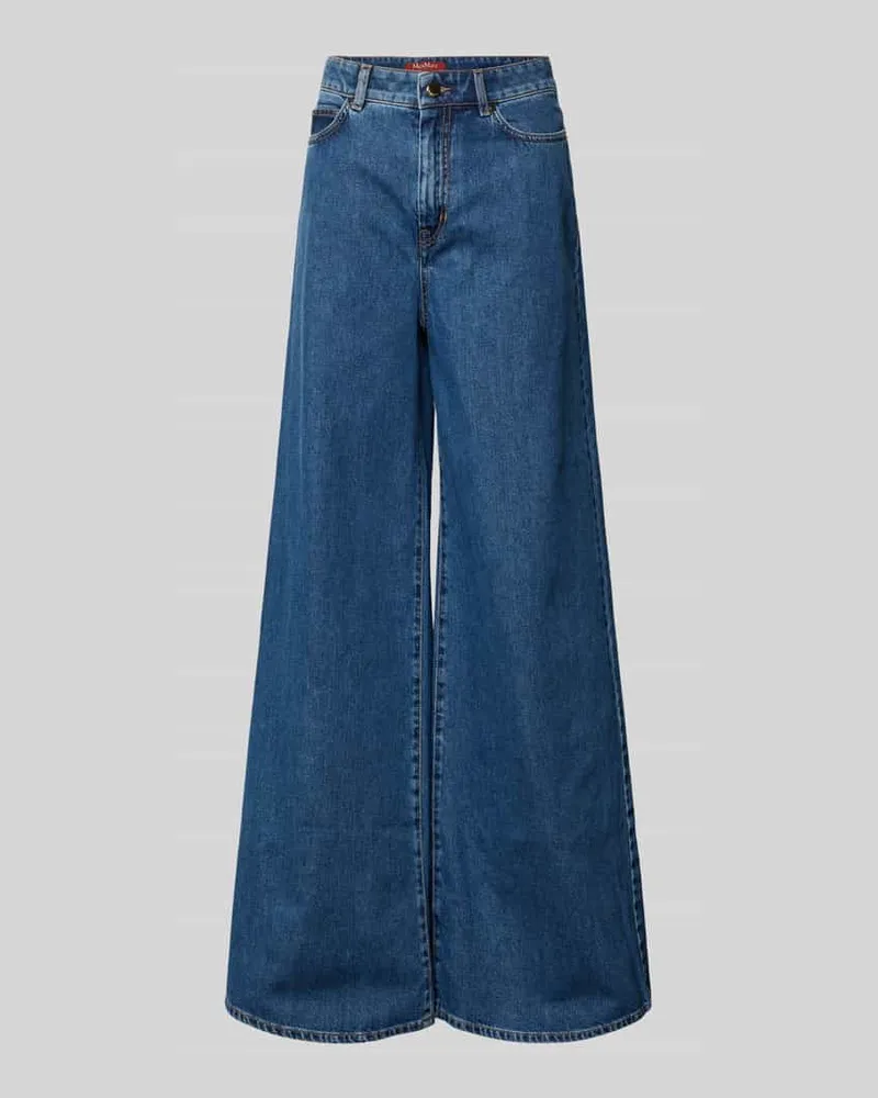 Max Mara Wide Leg Jeans aus reiner Baumwolle Modell 'SARONG Blau