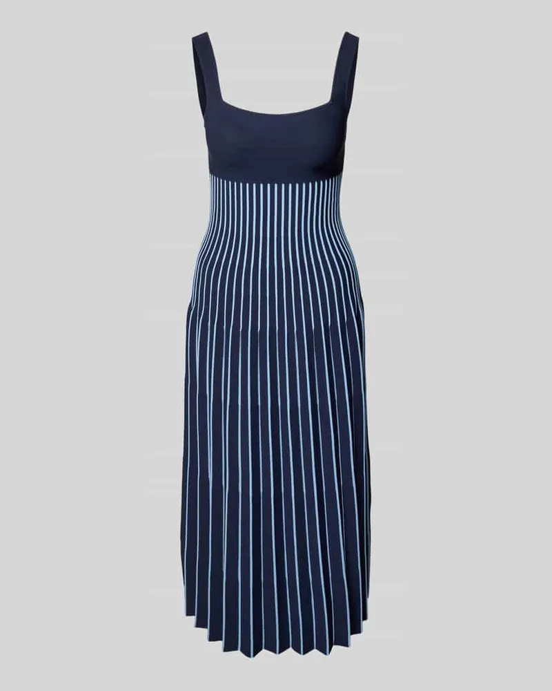 STAUD Midikleid mit Plisseefalten Modell 'ELLISON Marine