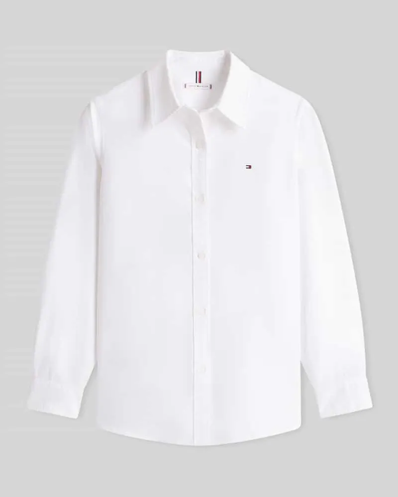 Tommy Hilfiger Regular Fit Freizeithemd aus reiner Baumwolle Weiss