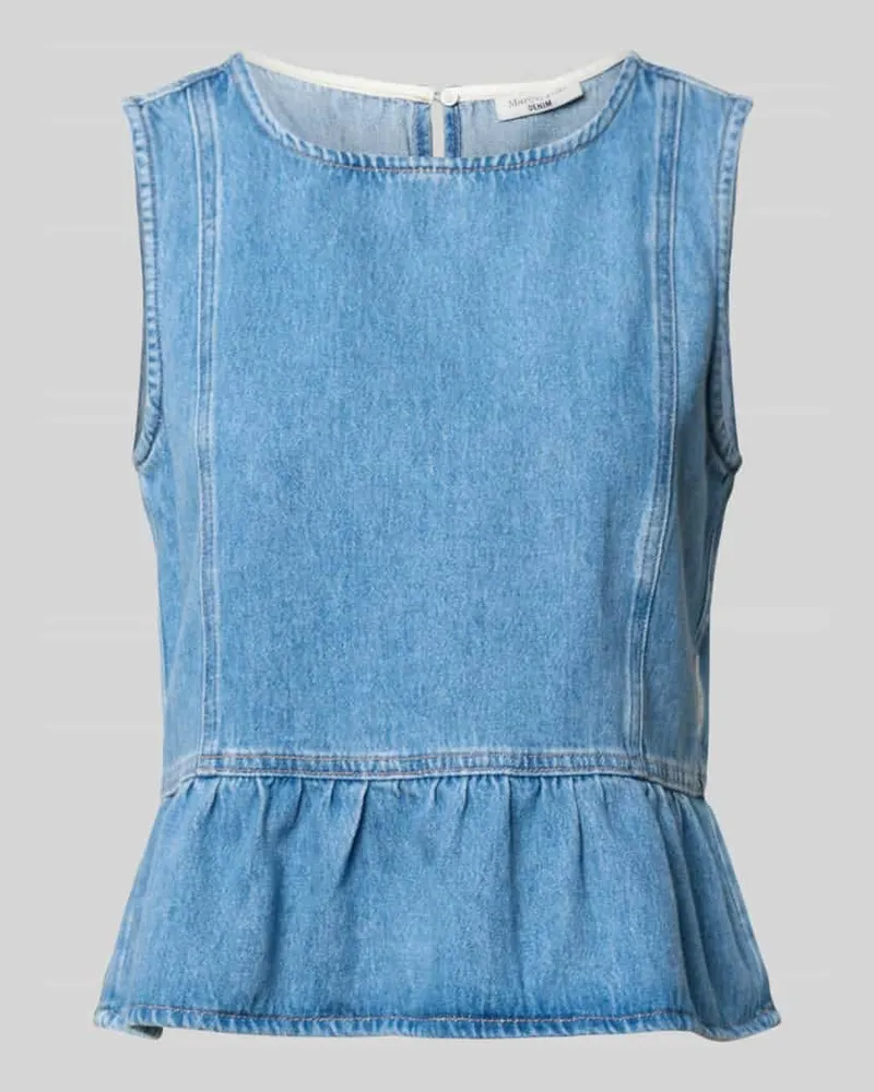 Marc O'Polo Relaxed Fit Blusentop aus reiner Baumwolle Jeansblau