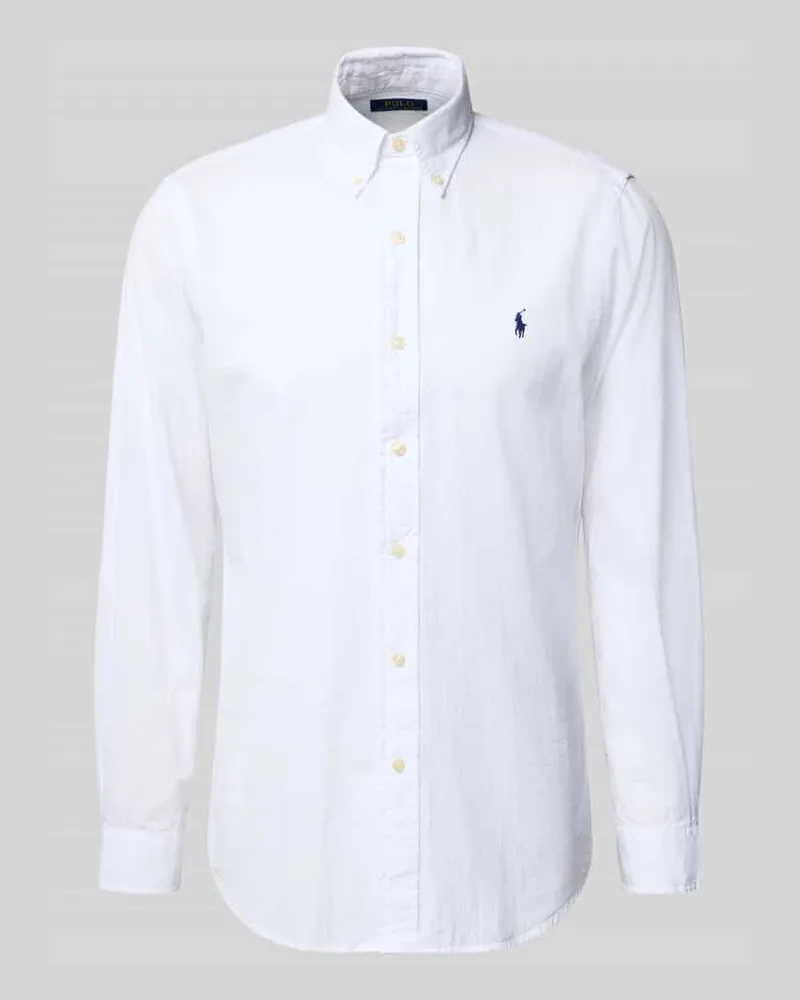 Ralph Lauren Regular Fit Freizeithemd aus reiner Baumwolle Weiss