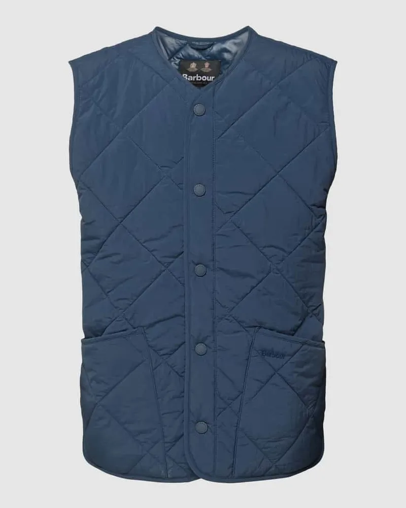 Barbour Steppweste mit Label-Stitching Modell 'BRENT LIDDESDALE Marine