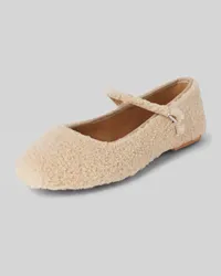 Steve Madden Pretty Ballerinas mit Teddyfell Modell 'Vinetta-F Beige