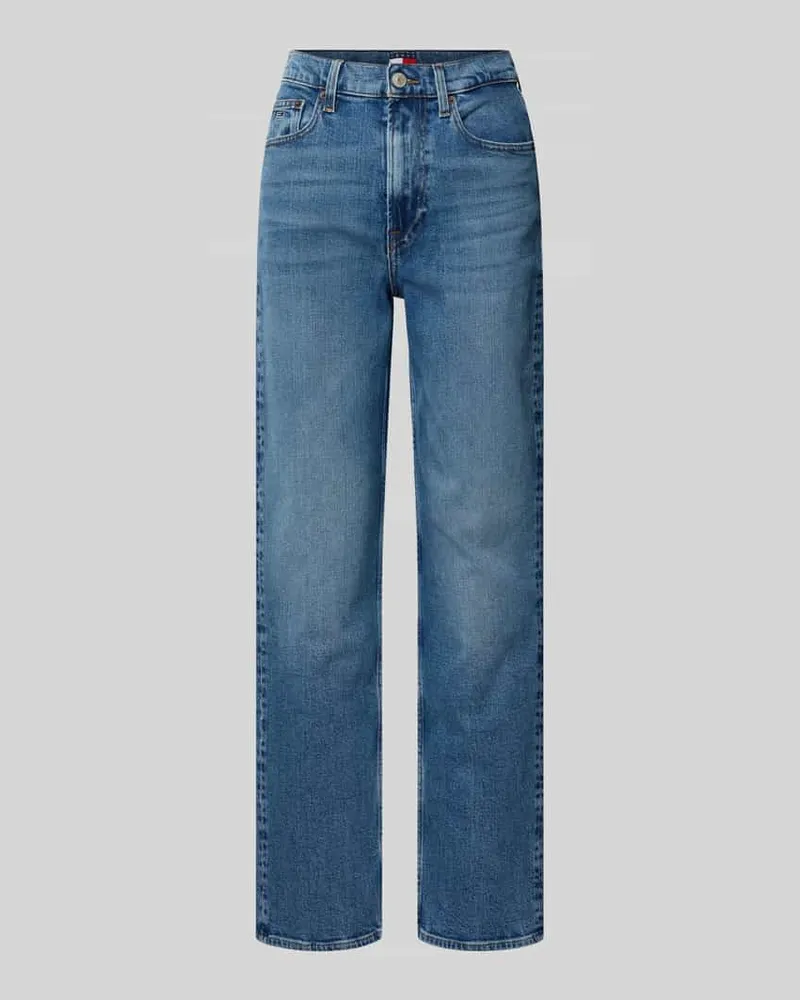 Tommy Hilfiger Straight Fit Jeans aus Baumwoll-Mix Modell 'LAYLA Jeansblau