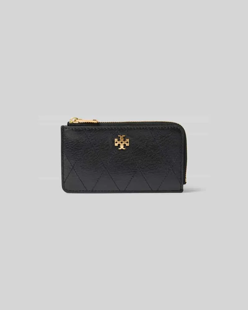 Tory Burch Kartenetui aus echtem Leder Black