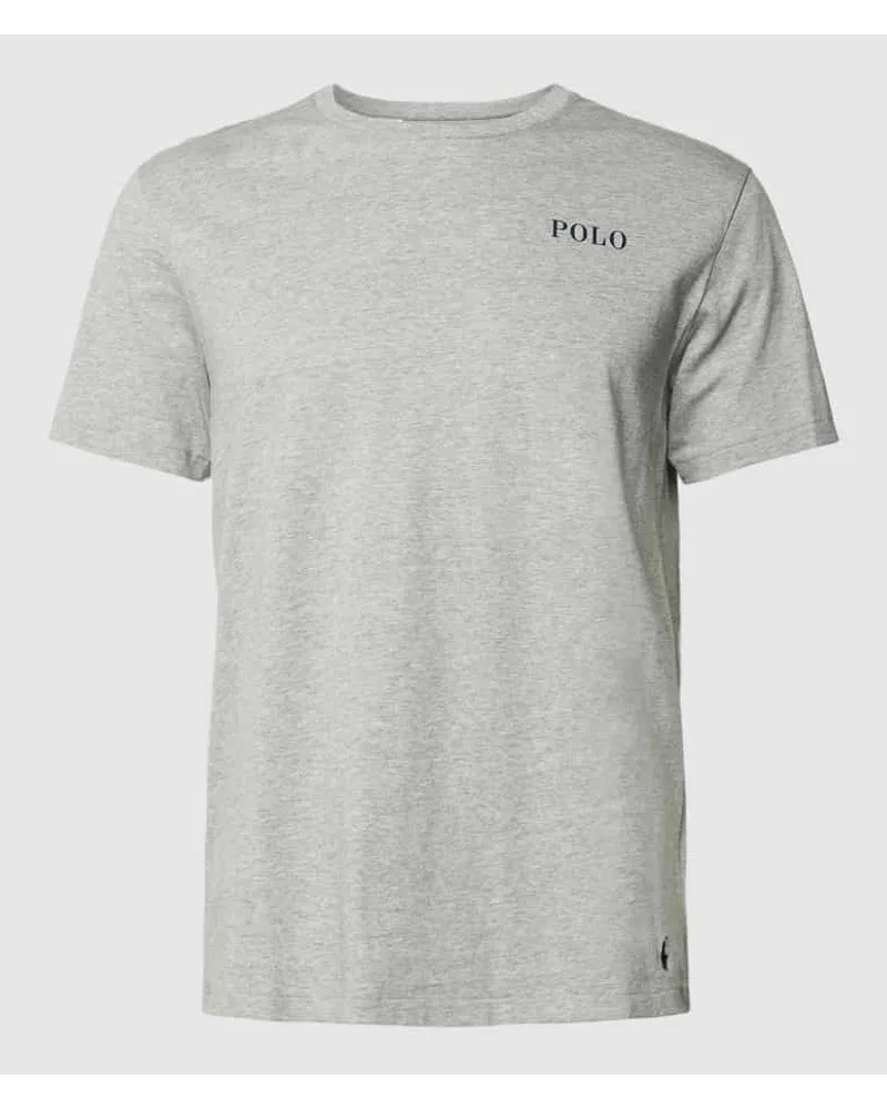 Ralph Lauren T-Shirt mit Label-Print Modell 'LIQUID COTTON Mittelgrau