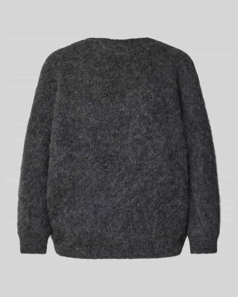 ba&sh Strickpullover mit gerippten Abschlüssen Anthrazit