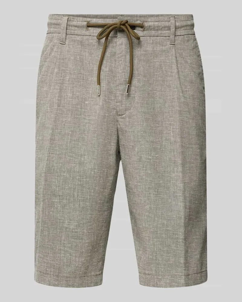 JOOP! Regular Fit Bermudas mit Bindegürtel Modell 'RUDO Taupe