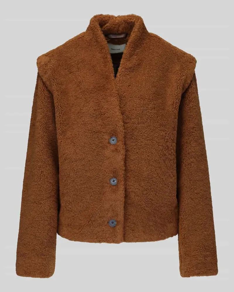 Selected Teddyjacke mit Schalkragen Modell 'SLWISABEL Camel