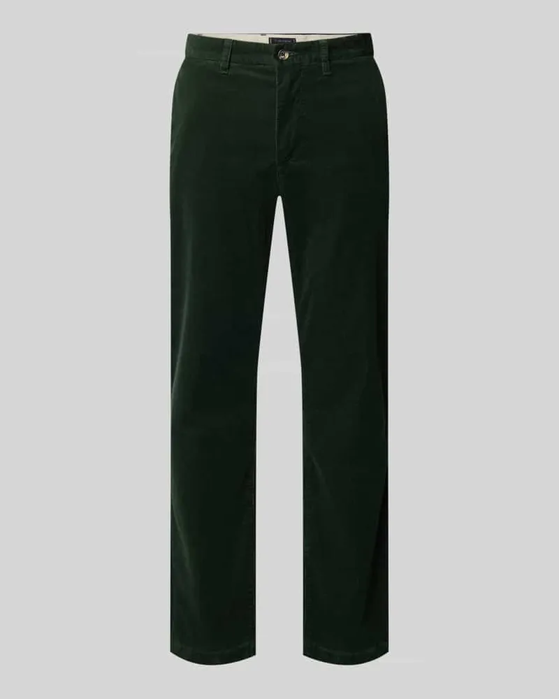 Tommy Hilfiger Straight Leg Cordhose aus Baumwoll-Mix Modell 'DENTON Dunkelgruen