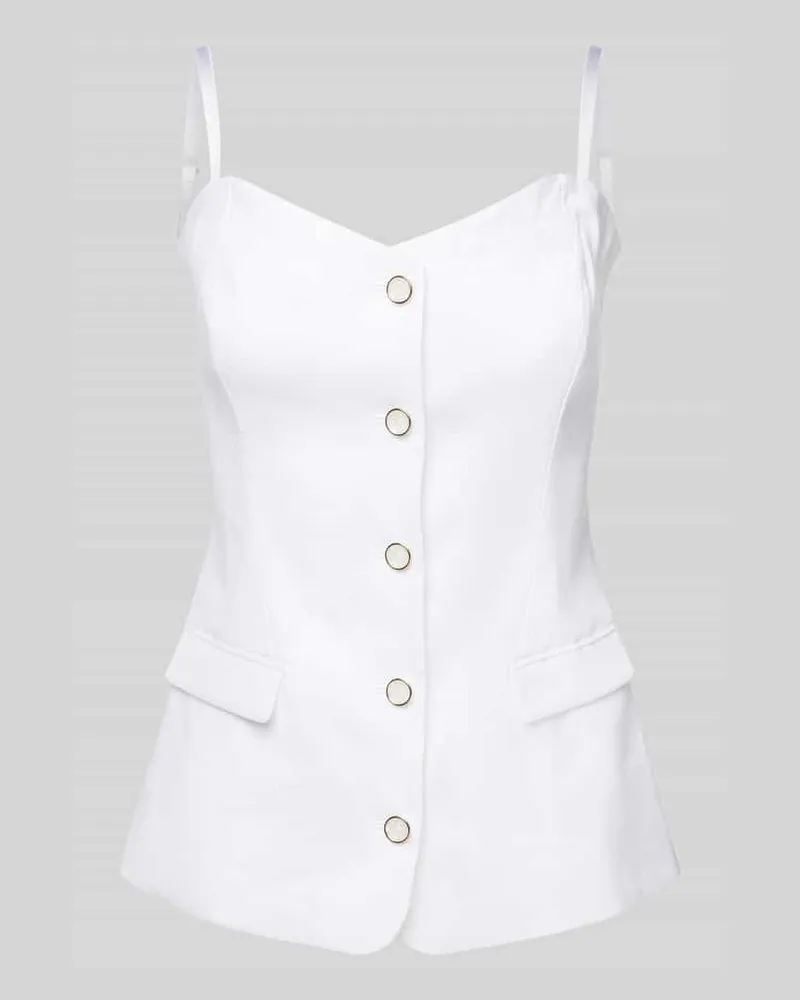Guess Trägertop mit Knopfleiste Modell 'ISABEAU Weiss