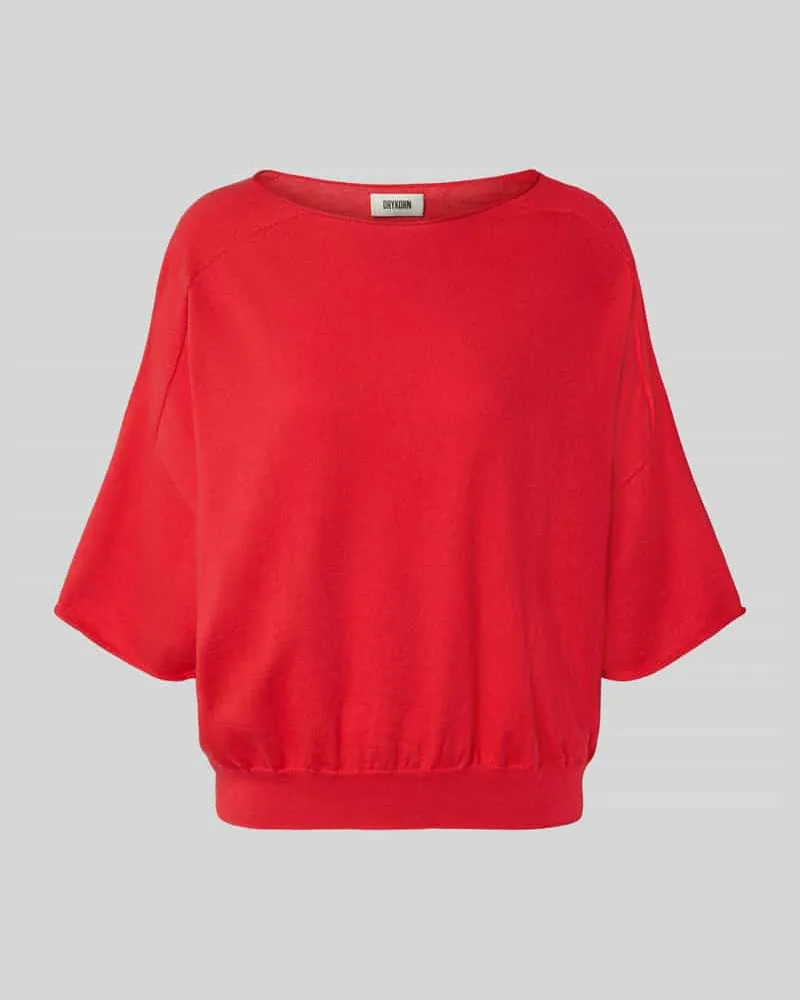 Drykorn Strickpullover aus Baumwoll-Kaschmir-Mix Modell 'DILARY Hellrot