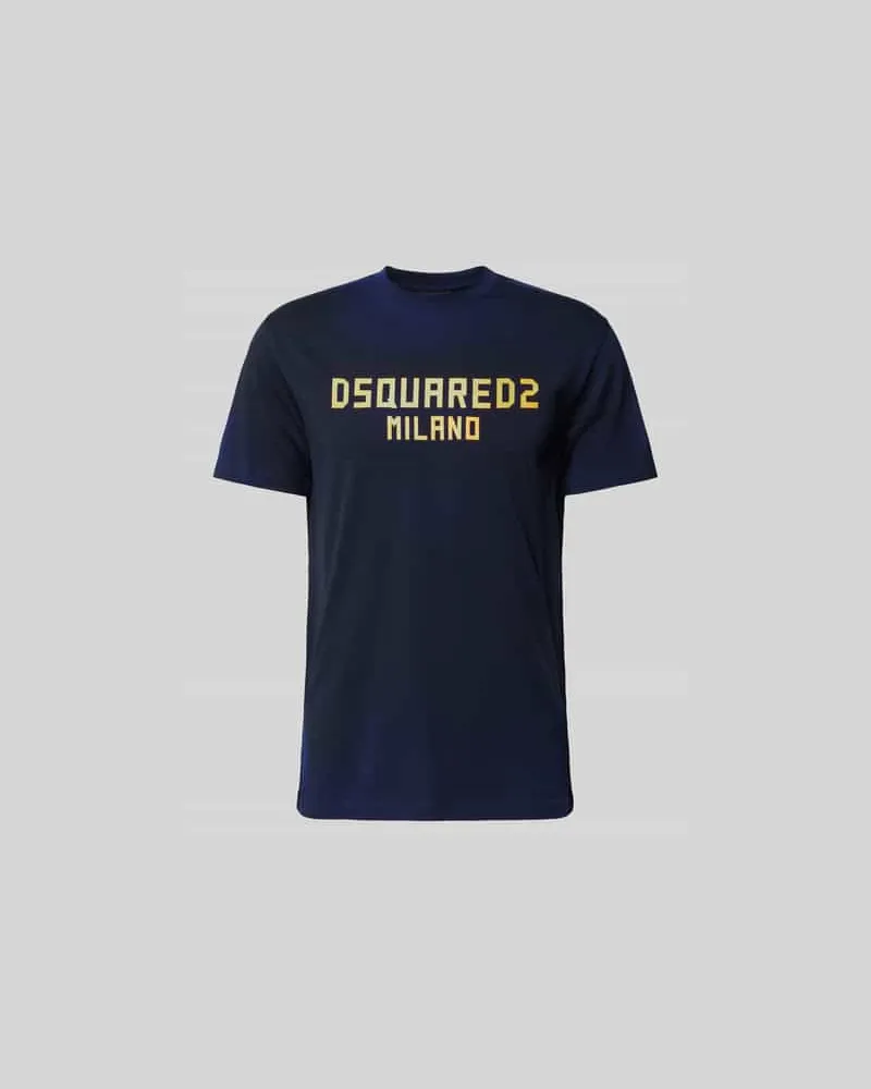 Dsquared2 Cool Fit T-Shirt aus reiner Baumwolle Marine