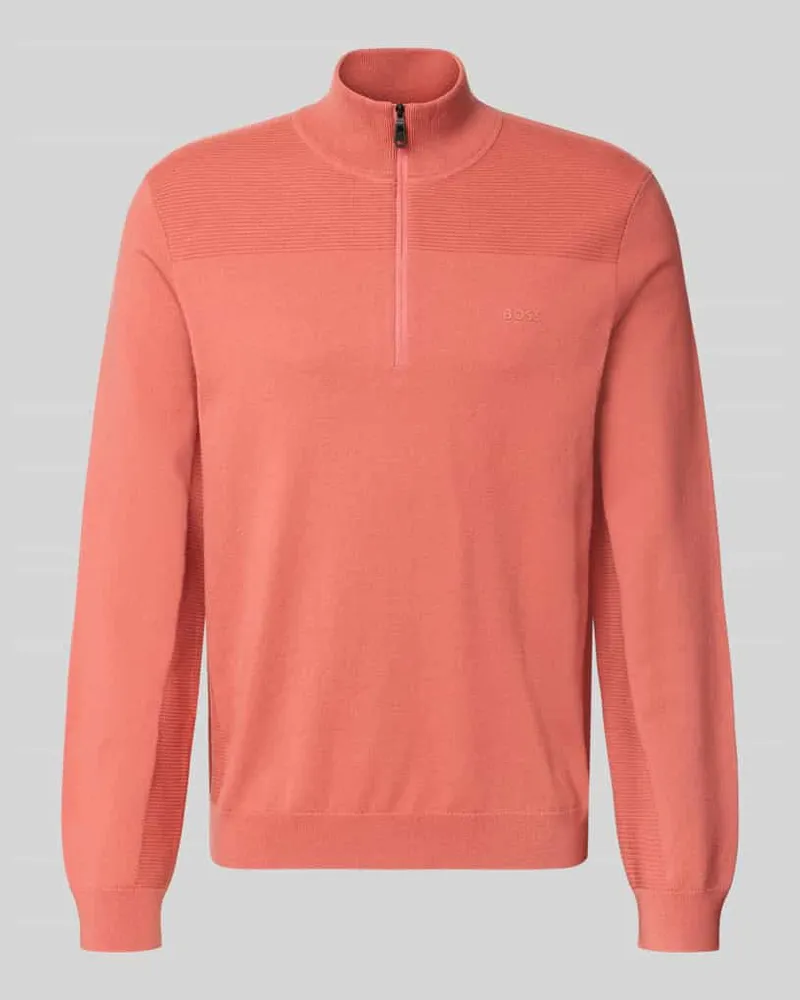 HUGO BOSS Regular Fit Pullover mit Schurwoll-Anteil Modell 'KN_Momentum-X QZ Pink