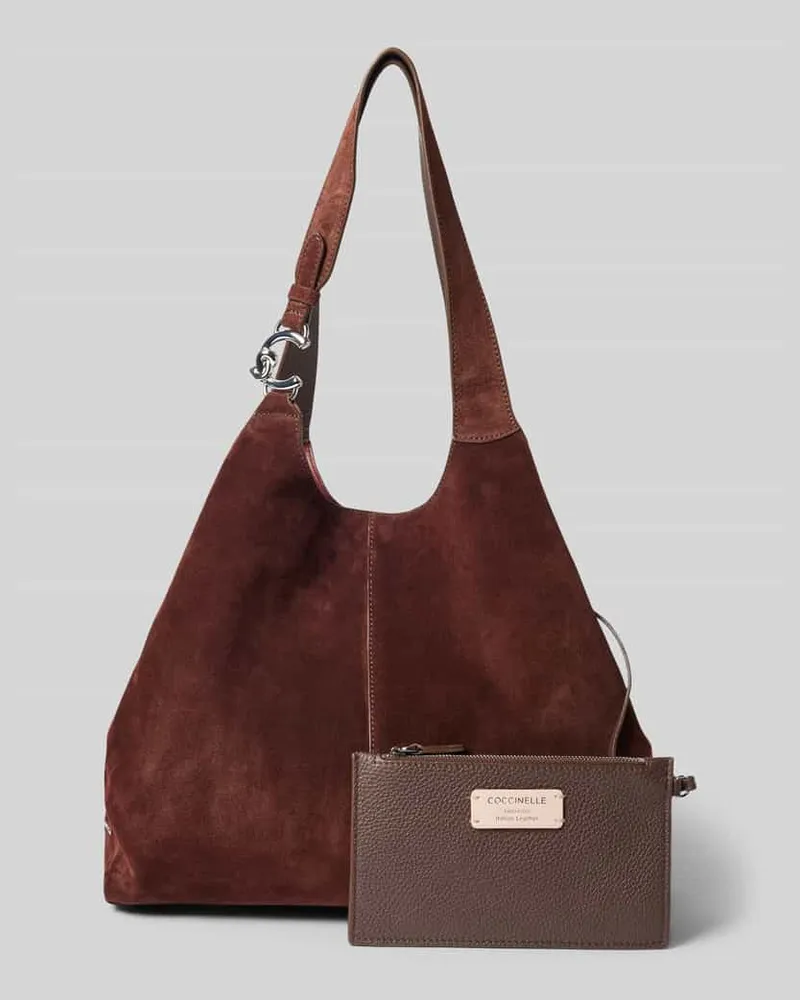 Coccinelle Handtasche mit Tragehenkel Dunkelbraun