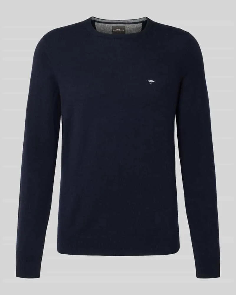 Fynch-Hatton Regular Fit Pullover mit Kaschmir-Anteil Modell 'Merino Marine