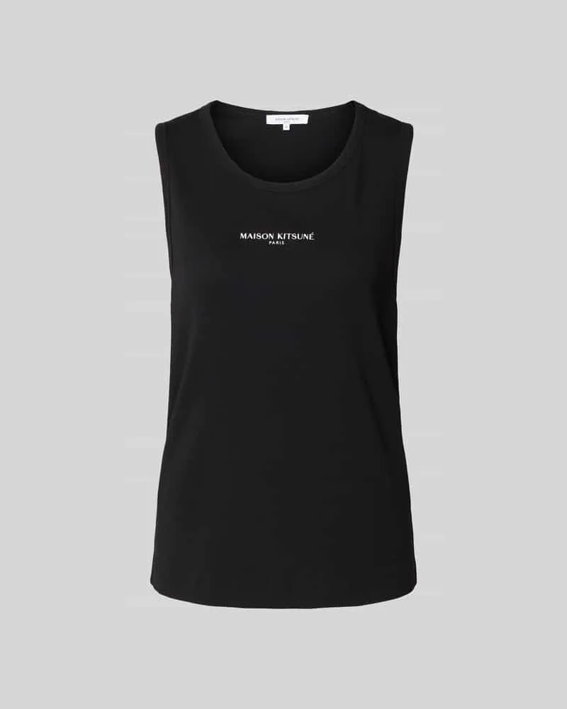 Kitsuné Top aus reiner Baumwolle Black