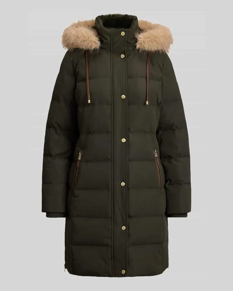 Ralph Lauren Regular Fit Daunenmantel mit Besatz aus Webpelz Gruen
