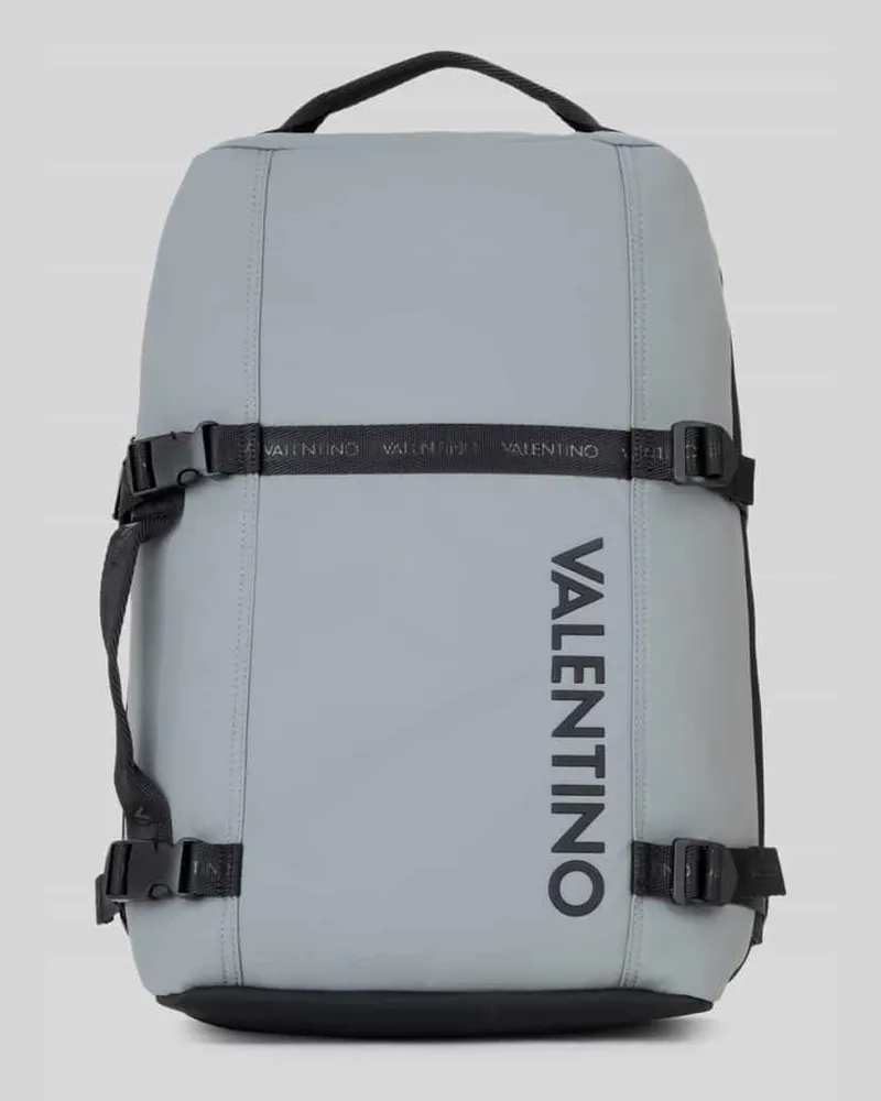 Valentino Bags Rucksack mit Label-Prägung Modell 'AXEL Hellgrau
