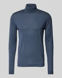 Roy Robson Wollpullover mit Rollkragen Blau