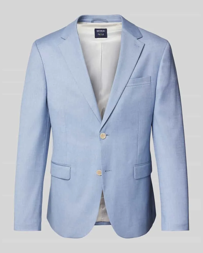McNeal Slim Fit Anzugsakko mit Leinen-Anteil Blau