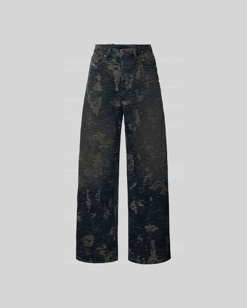 Diesel Wide Fit Jeans im Used-Look Dunkelgrau