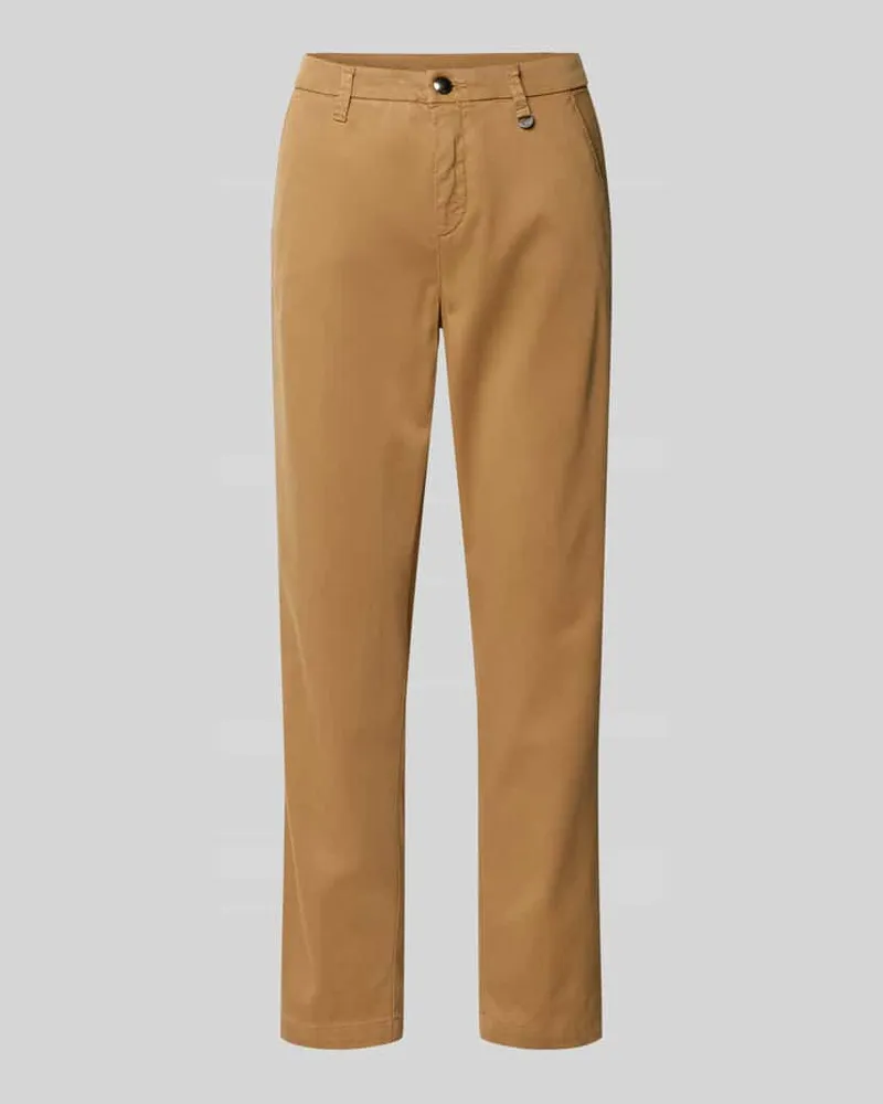 MAC Jeans Chino mit Label-Detail Modell 'CHINO TURN UP Beige