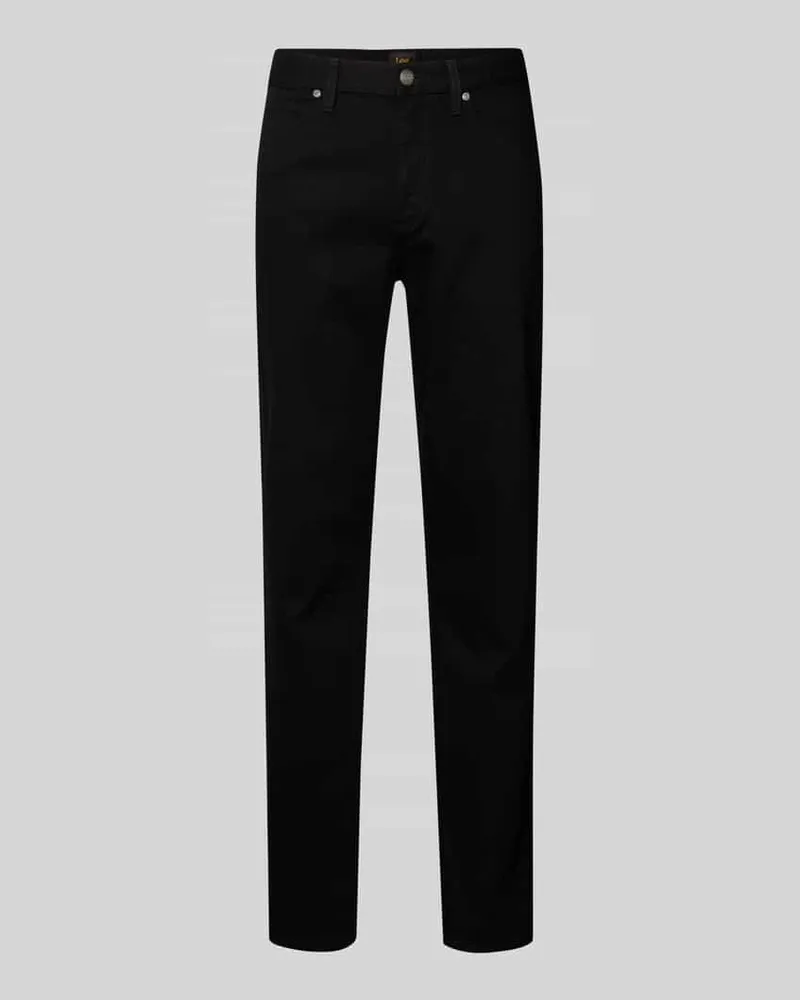 Lee Straight Fit Jeans im 5-Pocket-Design Modell 'WEST Black