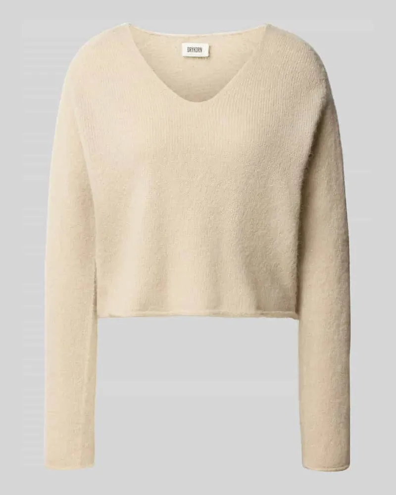 Drykorn Relaxed Fit Strickpullover aus Alpaka-Mix Modell 'SOMAIJA Offwhite