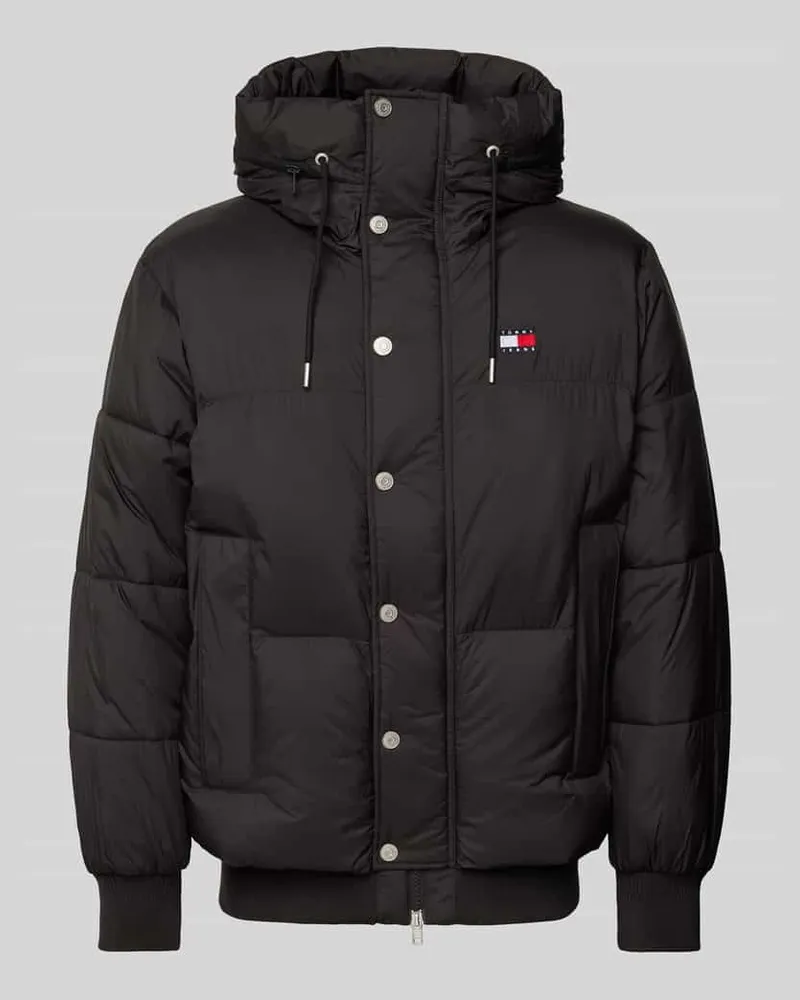 Tommy Hilfiger Steppjacke mit Label-Stitching und Kapuze Black