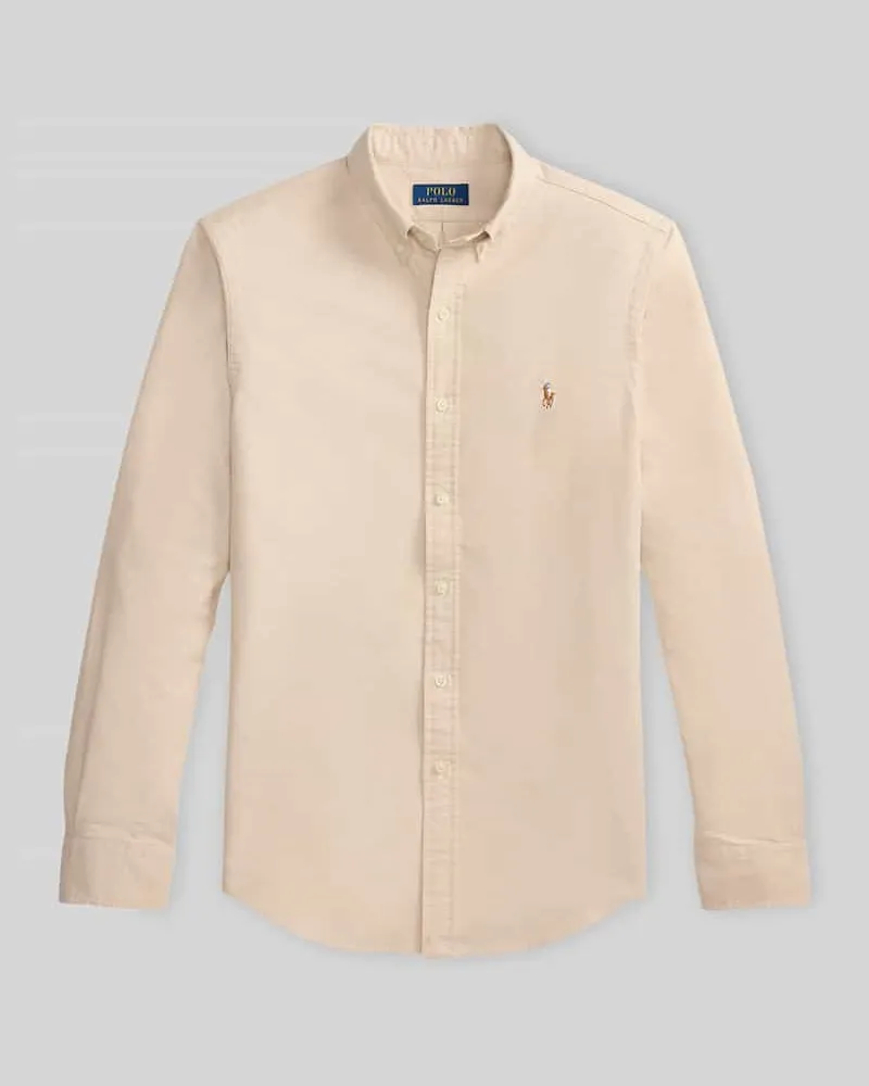Ralph Lauren Slim Fit Freizeithemd aus reiner Baumwolle Camel