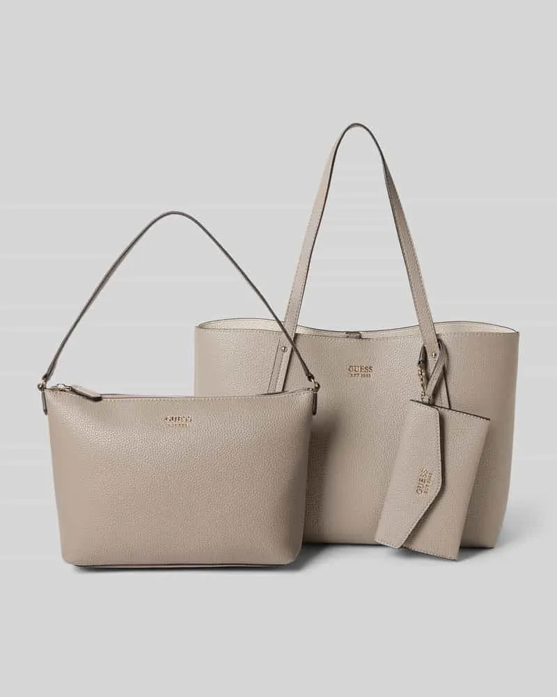 Guess Tote Bag mit Tragehenkel Modell 'BRENTON Taupe