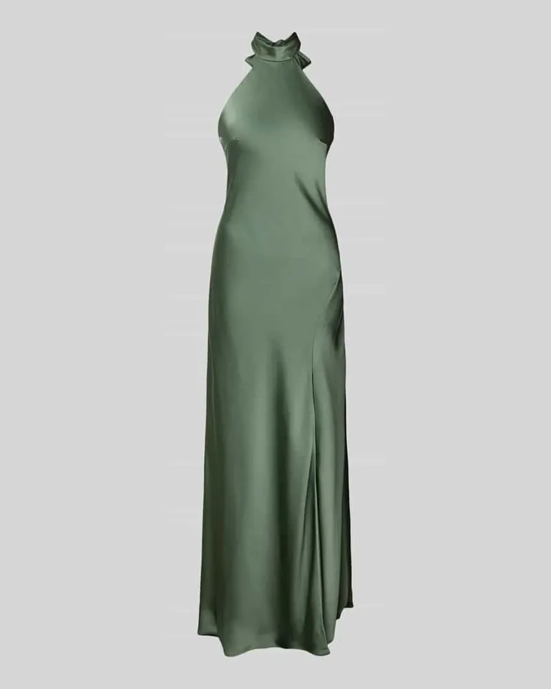 Mascara Abendkleid mit Neckholder zum Binden Gruen