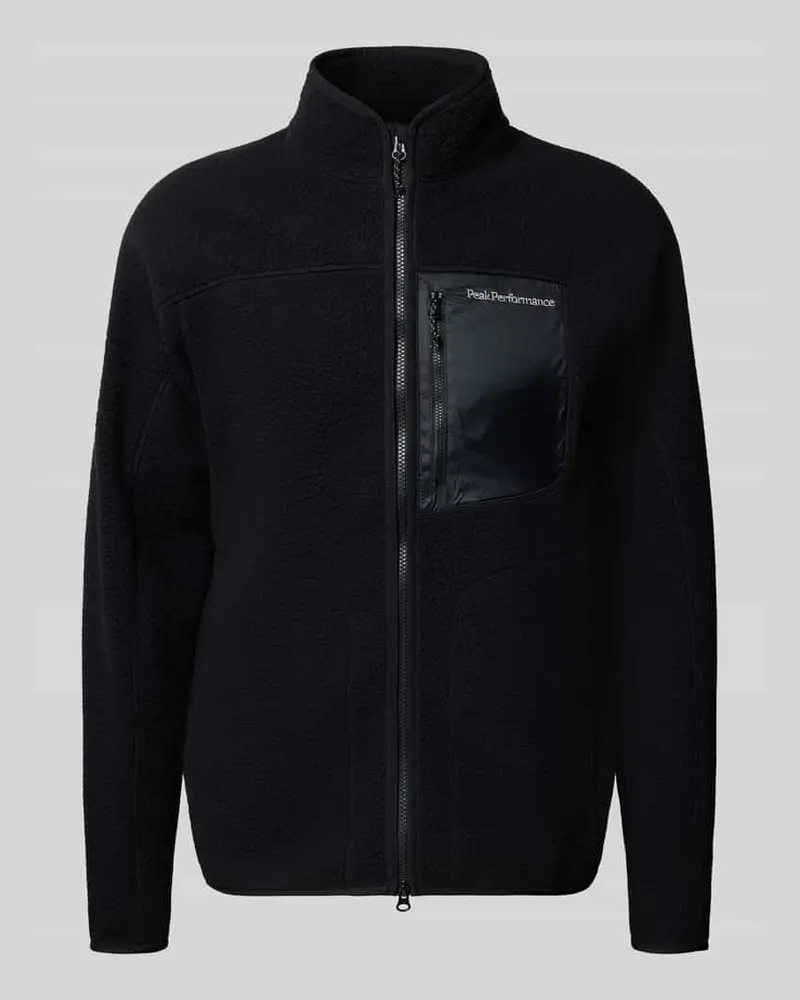 Peak Performance Fleecejacke mit Zweiwege-Reißverschluss Modell 'NatureRush Black