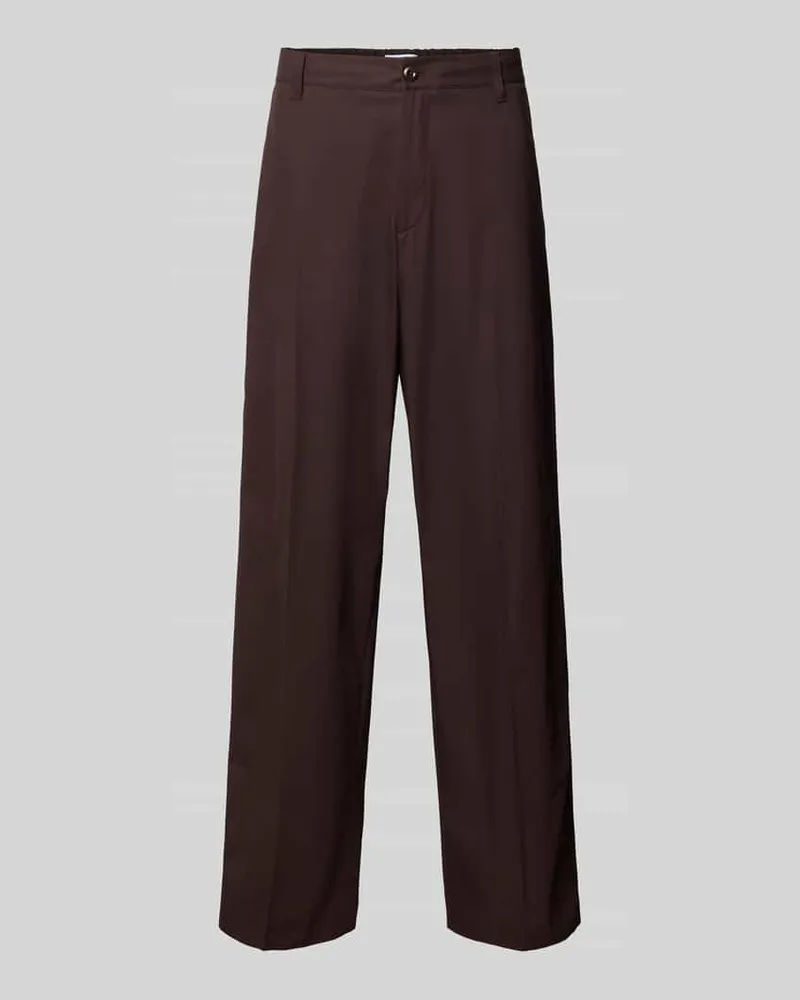 Filippa K Wide Fit Hose aus reiner Baumwolle Schoko