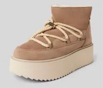 Lederstiefel mit Plateausohle