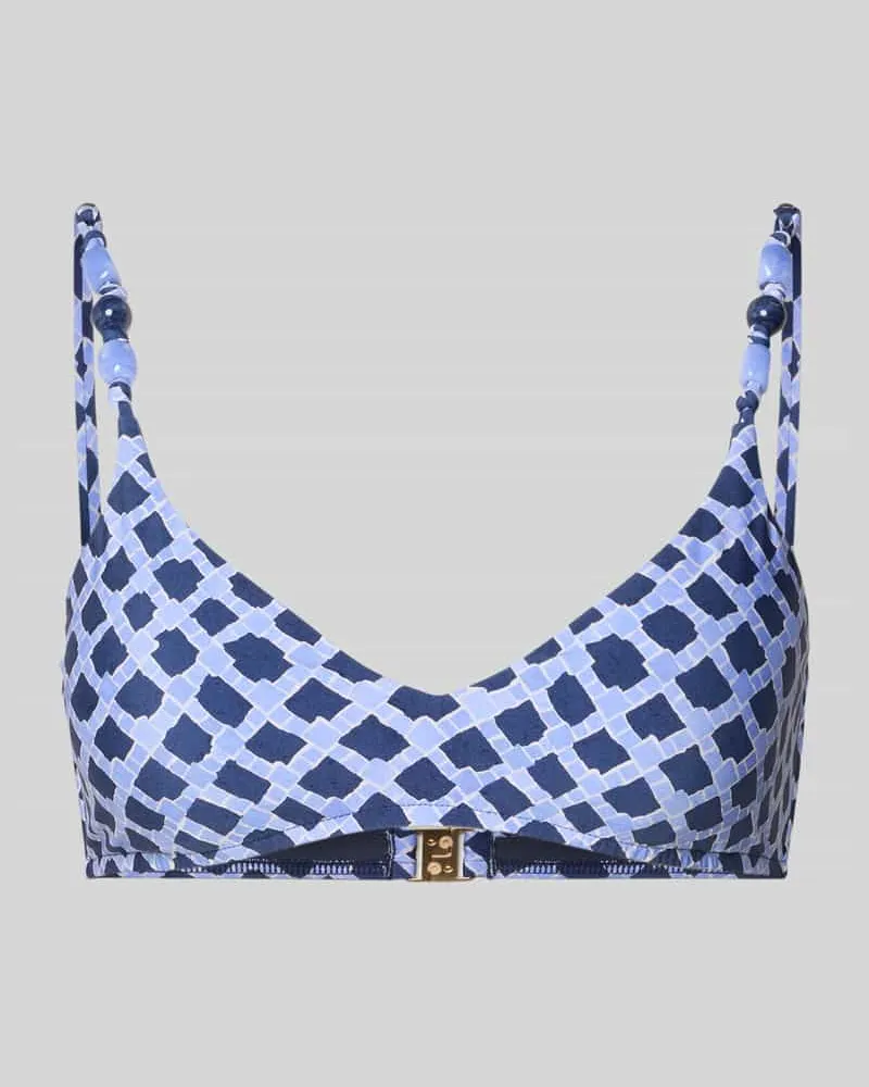 Seafolly Australia Bikini-Oberteil im Allover-Look mit Perlen Modell 'MARSEILLE Blau