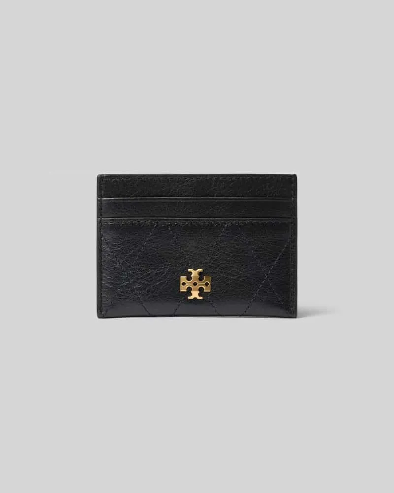 Tory Burch Kartenetui aus echtem Leder Black