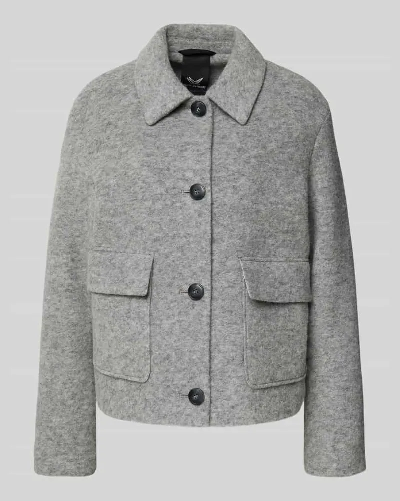 Fuchs Schmitt Wolljacke mit Umlegekragen Silber