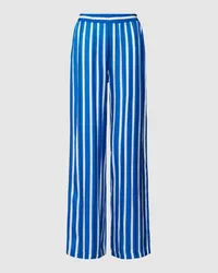 Seidensticker Flared Stoffhose mit Streifenmuster Blau