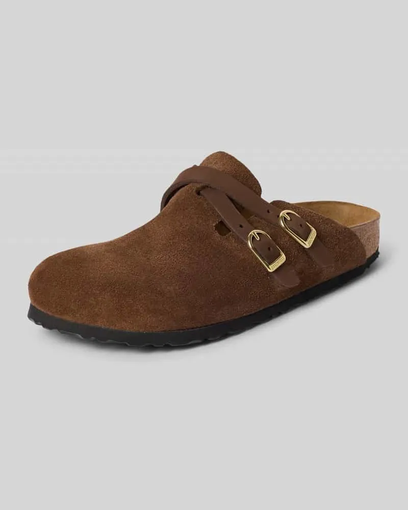 Birkenstock Slipper aus echtem Leder Modell 'Blair Dunkelbraun