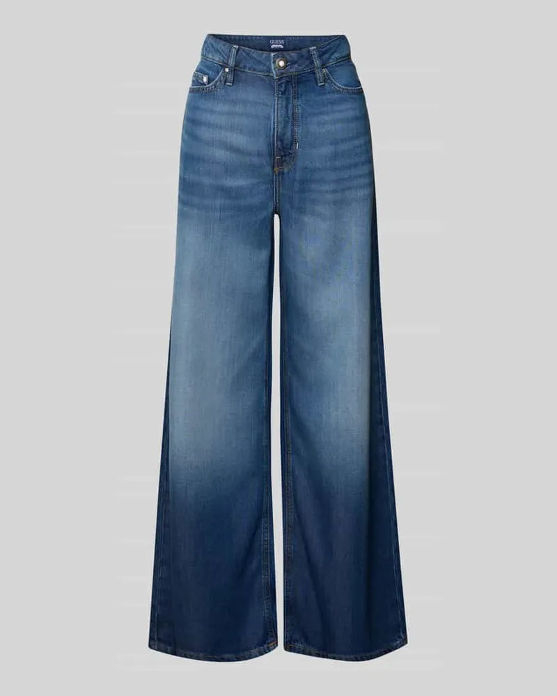 Guess Wide Leg Jeans im 5-Pocket-Design Modell 'BELLFLOWER Jeansblau