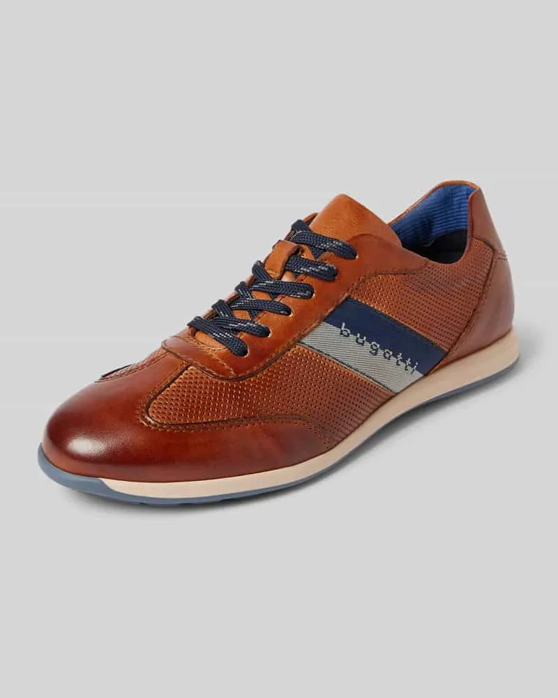 Bugatti Sneaker mit Label-Detail Modell 'Thorello Cognac