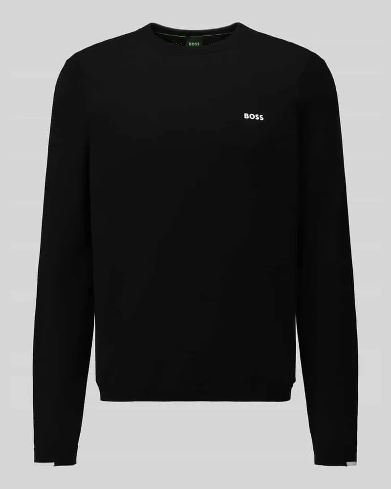 HUGO BOSS Regular Fit Pullover aus reiner Baumwolle Modell 'KN_Ever-X Black
